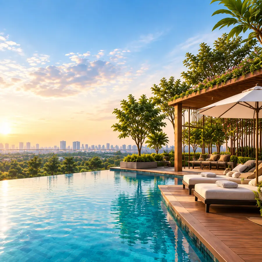 Esbee Realty Upper Kharadi Infinity Swimming Pool & Sun Deck